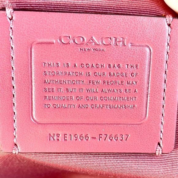 SOLD Coach Town Tote Pink Rose & Beige Signature Bag Purse F76637 - Picture 11 of 16